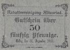 Deutschland Deutsches Reich 50 Pfennig Notgeld Notgeldschein ALTUSRIED Rabattvereinigung Bayern -