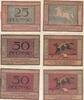 Deutschland Deutsches Reich 25 50 Pfennig , 3 Scheine Notgeld Notgeldschein Ansbach Bayern -