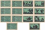 Deutschland Deutsches Reich 7x 25 Pfennig, Satz Notgeld Notgeldschein Ansbach Bayern , 7 Scheine Kartonpapier -