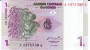 Kongo Un Centime Kongo Banknote Geldschein -