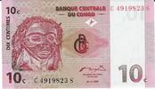 Kongo 10C Dix Centimes Banknote Geldschein -