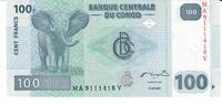 Kongo 100 Cent Francs Banknote Geldschein -