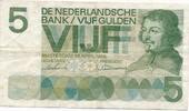 Niederlande 5 Gulden Geldschein Banknote -
