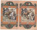 Deutschland Deutsches Reich 2x halbe Mark , 1/2 Mark Notgeld Notgeldschein Augsburg Bayern 2 Scheine -