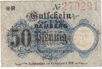 Deutschland Deutsches Reich 50 Pfennig Notgeld Notgeldschein Bayern Bamberg -