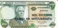 Mozambique 1000 Mil Escudos Banknote Geldschein -