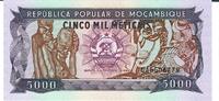 Mozambique 5000 Cinco Mil Meticais Banknote Geldschein -