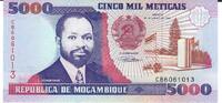 Mozambique 5000 Cinco Mil Meticais Banknote Geldschein -