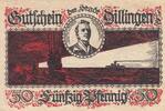 Deutschland Deutsches Reich 50 Pfennig Notgeld Notgeldschein Dillingen Bayern -
