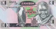 Sambia 1 Kwacha Banknote Geldschein -
