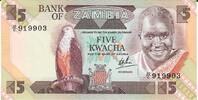 Sambia 5 Kwacha Banknote Geldschein -