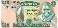 Sambia 20 Kwacha Banknote Geldschein -