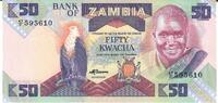 Sambia 50 Kwacha Banknote Geldschein -
