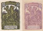 Deutschland Deutsches Reich 25 50 Pfennig Notgeld Notgeldschein Fürth Bayern 2 Scheine -