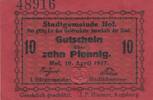 Deutschland Deutsches Reich 10 Pfennig Notgeld Notgeldschein Stadtgemeinde Hof Bayern -
