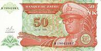 Zaire 50 Nouveaux Makuta Banknote Geldschein -
