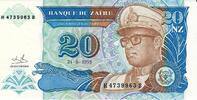 Zaire 20 Zaires Banknote Geldschein -