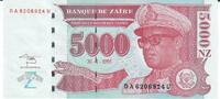 Zaire 5000 Zaires Banknote Geldschein -