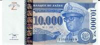 Zaire 10000 Zaires Banknote Geldschein -