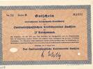 Deutschland Deutsches Reich Weimarer Republik 17 Reichsmark Gutschein Kreditbrief des landwirtschaftlichen Kreditvereins Sachsen -