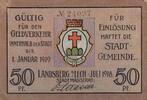 Deutschland Deutsches Reich 50 Pfennig Notgeld Notgeldschein Landsberg /Lech Bayern -