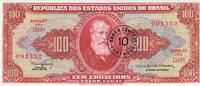 Brasilien 100 Cruzeiros Banknote Geldschein -