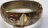 Armreif Unikat Breiter Armreif mit Motiv, Damenarmreif vintage -