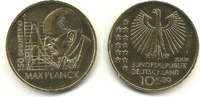 Deutschland 10 Euro 150 Jahre Max Plank, Silber vergoldet -