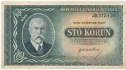 Tschechoslowakei 100 Korun Geldschein Banknote -