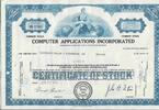 USA 5 Shares Computer Applications Incorporated 1965, Aktie Wertpapier -