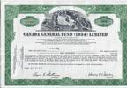 Kanada 100 Shares Canada General Fund (1954) Limited, 1954, Aktie Wertpapier -