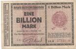 Deutschland Deutsches Reich 1 Billion Mark Notgeldschein Notgeld Oppenheim Stadt in Rheinland-Pfalz -