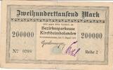 Deutschland Deutsches Reich 200000 Mark Notgeldschein Notgeld Kirchheimbolanden Rheinland-Pfalz Bezirkssparkasse -