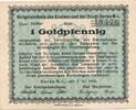 Deutschland Deutsches Reich 1 Goldpfennig Notgeldschein Notgeld Sorau Brandenburg -