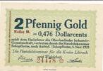 Deutschland Deutsches Reich 2 Goldpfennig Notgeldschein Notgeld Sorau Brandenburg -