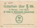 Deutschland Deutsches Reich 5 Mark Notgeldschein Waldenburg Niederschlesischer Knappschaftsverein Niederschlesien -