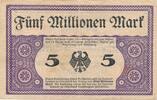 Deutschland Deutsches Reich 5 Millionen Mark Notgeldschein Notgeld Osnabrück Hannover Niedersachsen Handelskammer -
