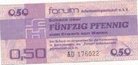 Deutschland DDR 50 Pfennig Forum Außenhandelsgesellscahft m.b.H. Serie AD -