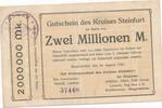 Deutschland Deutsches Reich 2 Millionen Mark Notgeldschein Kreis Steinfurt Burgsteinfurt, Westfalen -