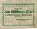 Deutschland Deutsches Reich 10 Millionen Mark Notgeldschein Bochum Elektricitätswerk Westfalen -