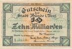 Deutschland Deutsches Reich 10 Milliarden Mark Notgeldschein Notgeld Stadt Bünde Westfalen -