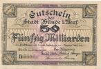 Deutschland Deutsches Reich 50 Milliarden Mark Notgeldschein Notgeld Stadt Bünde Westfalen -
