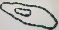 Antikschmuck Set Collier und Armaband Set Malachit Malachitschmuck Kette -