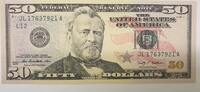USA - Vereinigte Staaten v. Amerika $ 50 Dollars Geldschein Banknote -