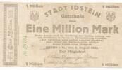 Deutschland Deutsches Reich 1 Million Mark Notgeldschein Notgeld Stadt Idstein Gutschein ( Hessen-Nassau ) -