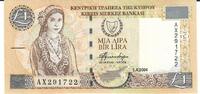 Zypern 1 Pound Lira Banknote Geldschein -