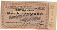 Deutschland Deutsches Reich 1 Million Mark Notgeld Ichtershausen, Nadel- und Stahlwaaren-Fabrik, Wolff, Knippenberg -