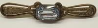 Antikschmuck Silberbrosche Antike Brosche aus 835er Siber mit blauem Farbstein -
