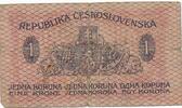 Tschechoslowakei 1 Korun Krone Československo, Jedna Koruna, Ceskoslovenskych -