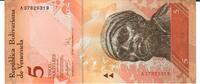 Venezuela 5 Bolivares Banknote Geldschein -
